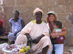 Fruit seller with Burchie